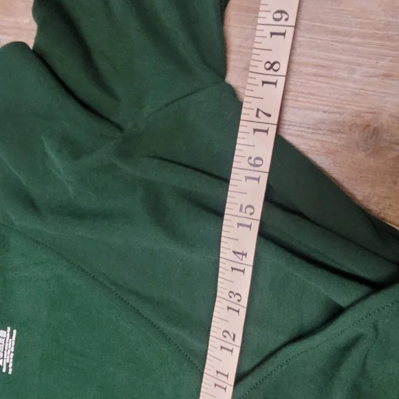 OGL Move Size L Surplice Wrap Midi Dress Green Long Sleeve Eco-Mousse Stretch - Picture 15 of 16